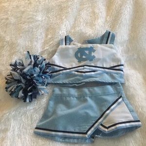 America Girl Doll cheer leader UNC  and Pom-Poms